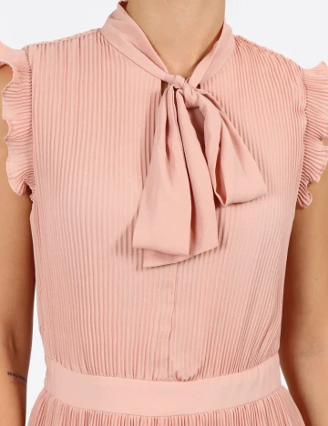 Rochie medie MOTF, roz pudra Roz