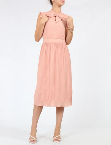 Rochie medie MOTF, roz pudra Roz