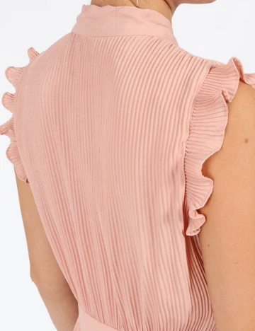 Rochie medie MOTF, roz pudra Roz