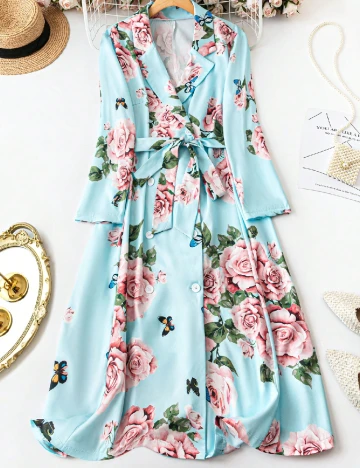 Rochie medie SHEIN CURVE, floral print Floral print
