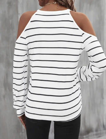 Bluza SHEIN, alb/negru Alb