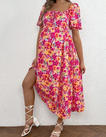 Rochie medie SHEIN Maternity, floral print Floral print