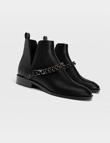 Botine Stradivarius, negru Negru