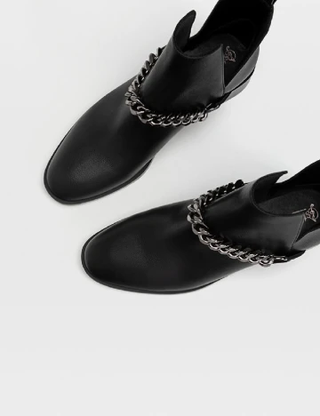 Botine Stradivarius, negru Negru