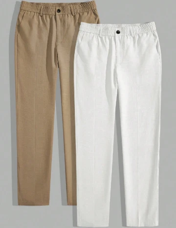 Set pantaloni 2 perechi SHEIN, crem/alb Mix culori