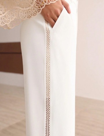 Pantaloni MOTF, alb