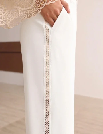 Pantaloni MOTF, alb Alb