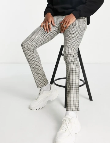 Pantaloni Topman, bej Crem