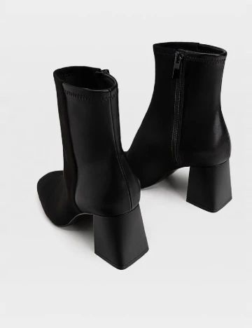 Botine Stradivarius, negru Negru