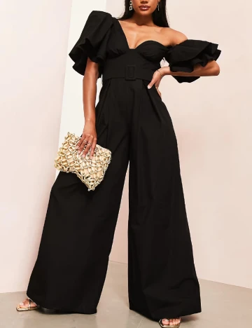 Salopeta ASOS, negru Negru