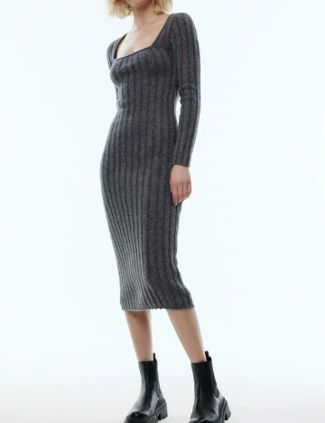 Rochie medie Edited, gri Gri