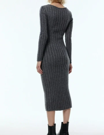 Rochie medie Edited, gri Gri