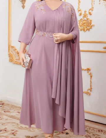 Rochie lunga SHEIN CURVE, roz Roz