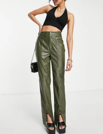 Pantaloni Missguided, verde Verde