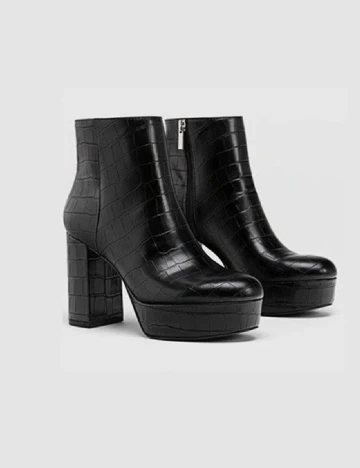 Botine Stradivarius, negru Negru