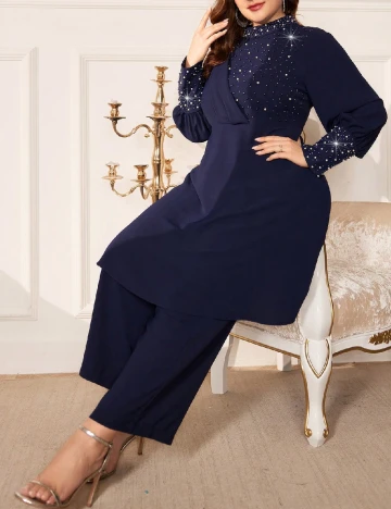 Compleu SHEIN CURVE, bleumarin Albastru