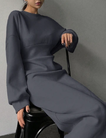 Rochie medie Dazy, gri petrol Gri