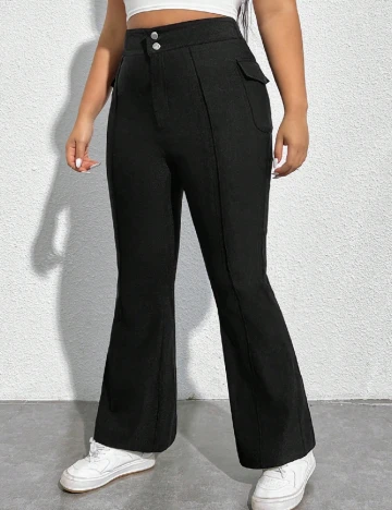 Pantaloni SHEIN CURVE, negru Negru