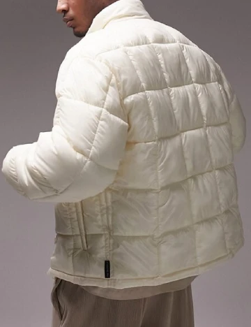 Geaca Topman, ecru Alb