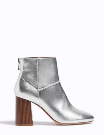 Botine Stradivarius, argintiu