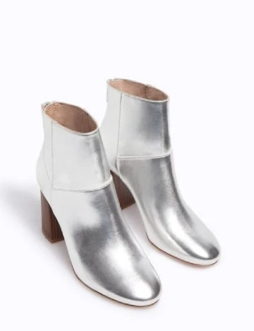 Botine Stradivarius, argintiu