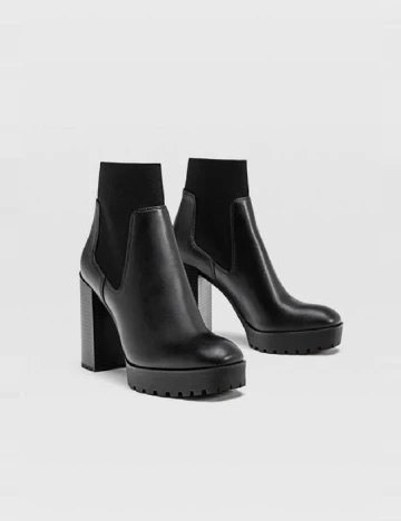 Botine Stradivarius, negru
