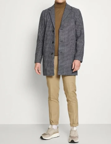 Palton !Solid, bleumarin Albastru