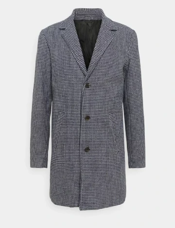 Palton !Solid, bleumarin Albastru