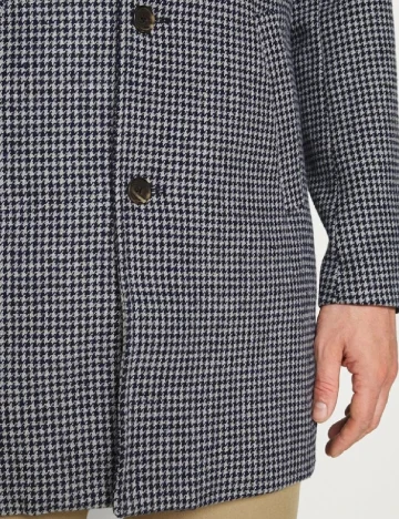 Palton !Solid, bleumarin Albastru