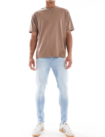 Blugi ASOS, bleu Albastru