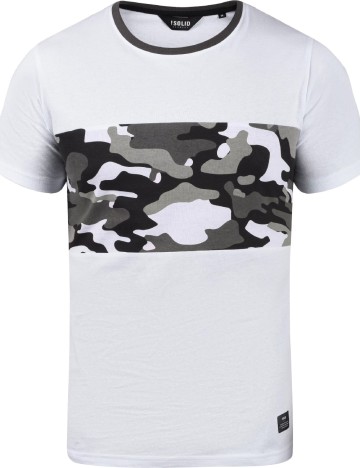 Tricou !Solid, alb