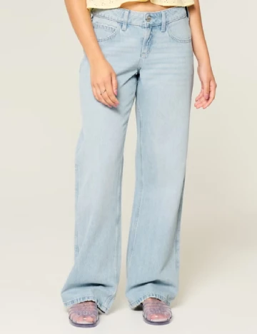 Blugi Hollister, albastru Albastru