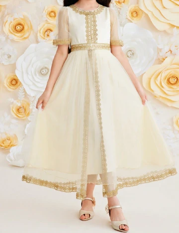 Rochie Shein Kids, auriu Galben