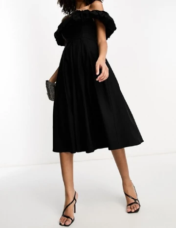 Rochie medie True Violet, negru Negru
