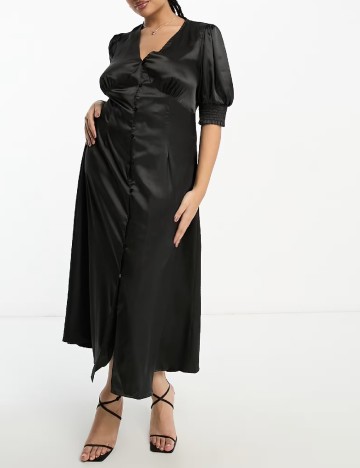 
						Rochie lunga Urban Threads Plus Size, negru