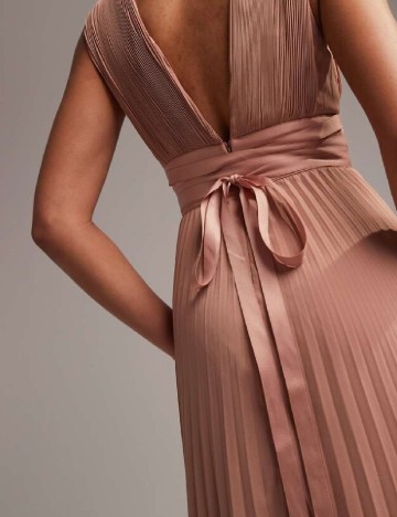 Rochie lunga ASOS, roz pudra inchis