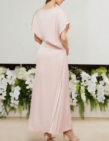 Rochie lunga MOTF, roz pudra