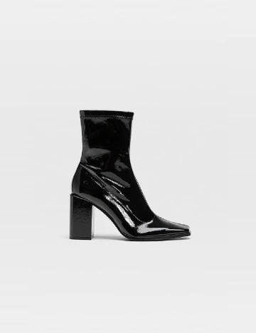 Botine Stradivarius, negru Negru
