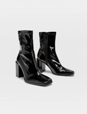 Botine Stradivarius, negru Negru