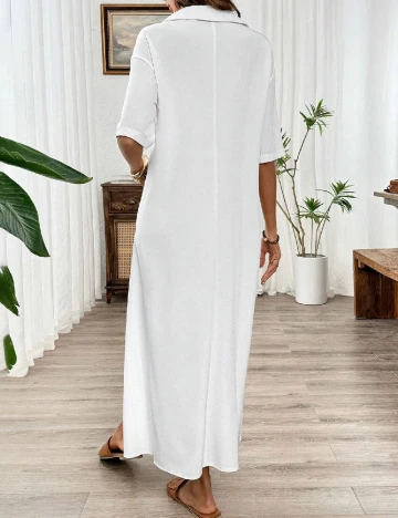 Rochie lunga SHEIN, alb Alb
