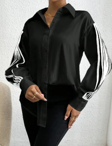 Camasa SHEIN, negru Negru