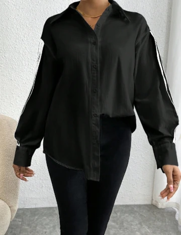 Camasa SHEIN, negru Negru