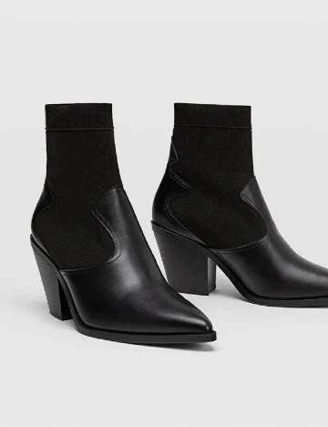 Botine Stradivarius, negru