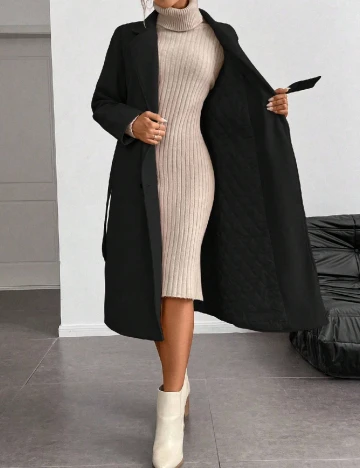 Palton SHEIN, negru Negru