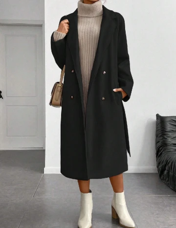 Palton SHEIN, negru Negru