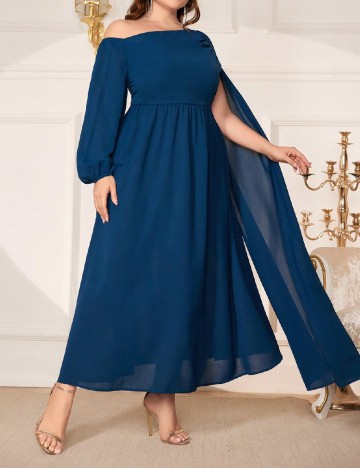 
						Rochie lunga SHEIN CURVE, albastru