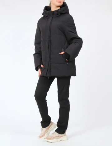 Geaca impermeabila Mango, negru Negru