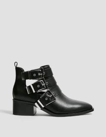 Botine Pull&Bear, negru Negru