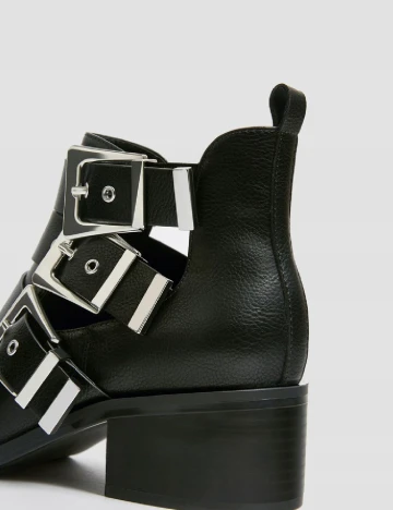 Botine Pull&Bear, negru Negru