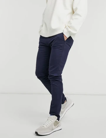 Pantaloni Topman, bleumarin inchis Albastru